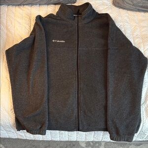 Columbia Gray Lightweight Jacket Full Zip Fleece